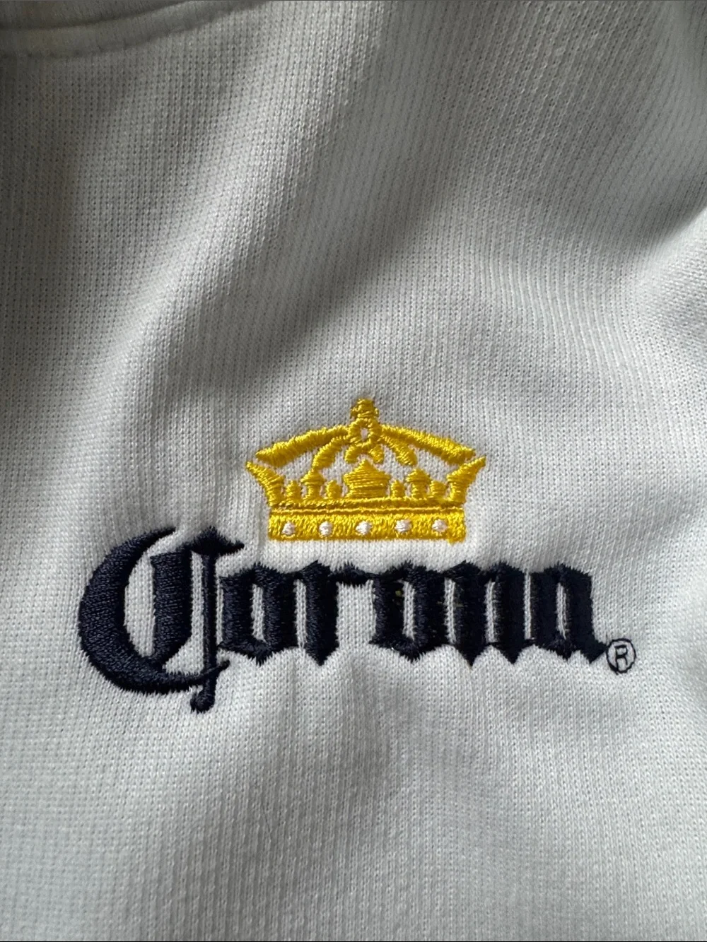 Corona Women’s Cropped Colorblock Hoodie - White, Black & Yellow